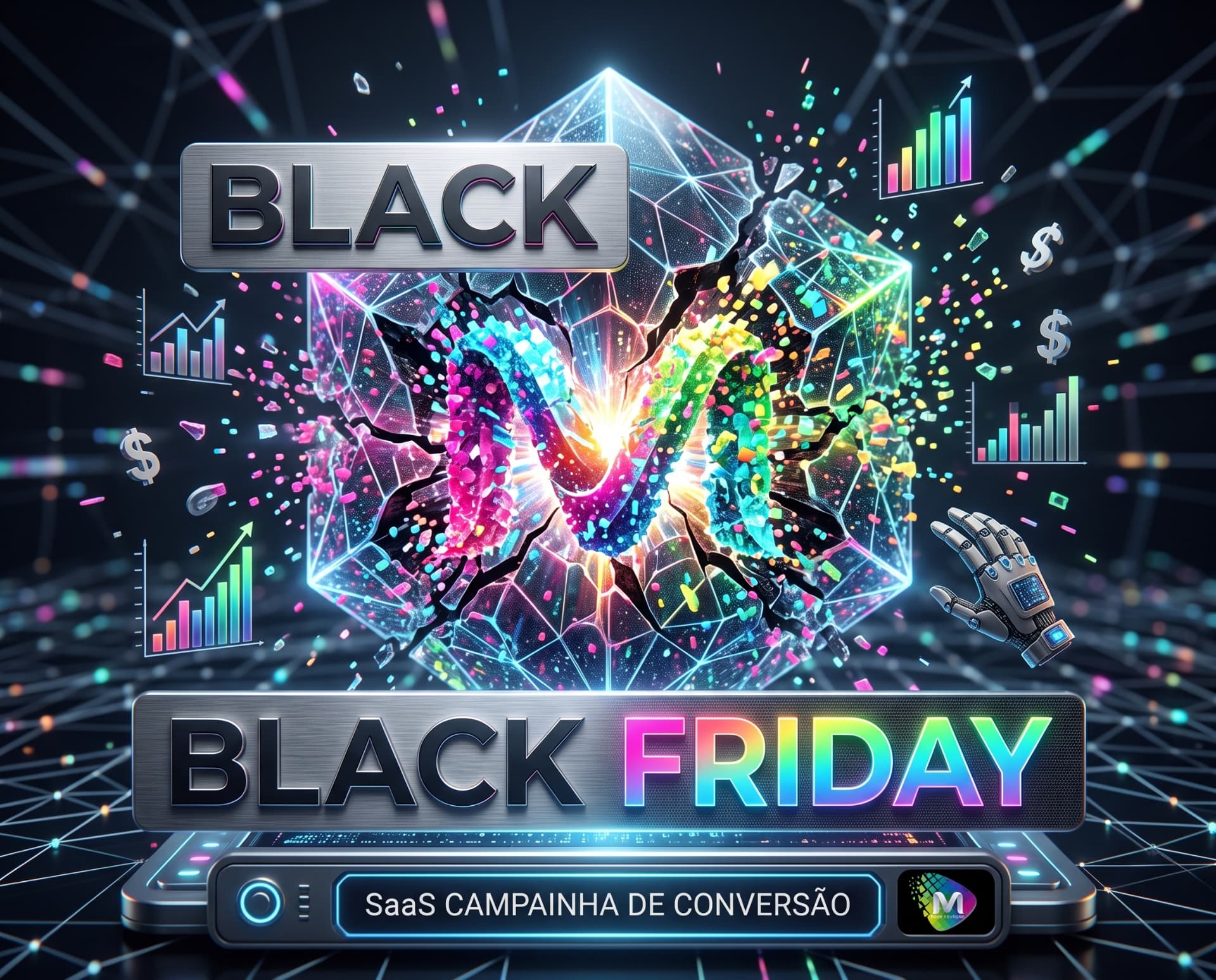 Criativo de Black Friday para campanha de conversão SaaS